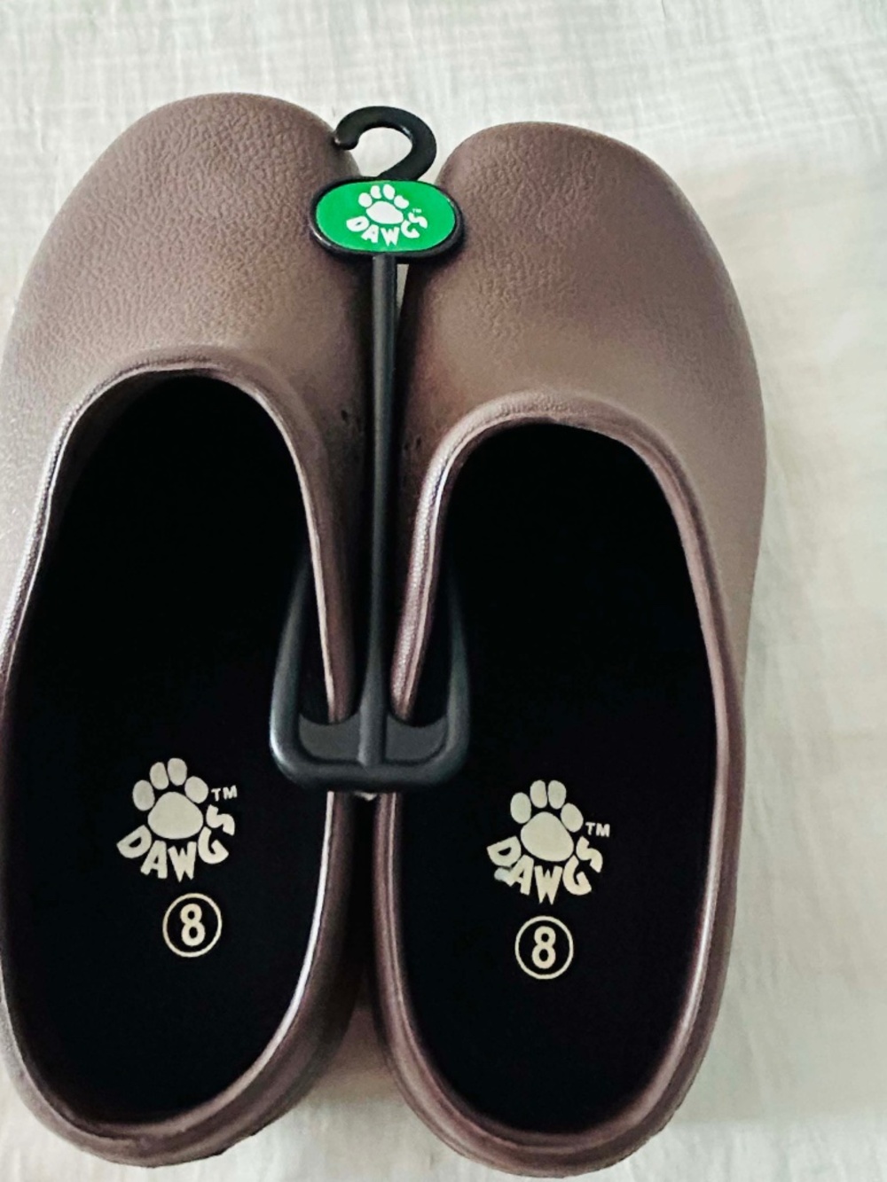 DAWGS, ULTRASOFT WORKING STYLE, MEDIUM BROWN, SIZE 8, NO HOLES OFTEN REFERRED